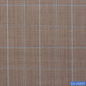 Beige with Light Blue Check Short Suit