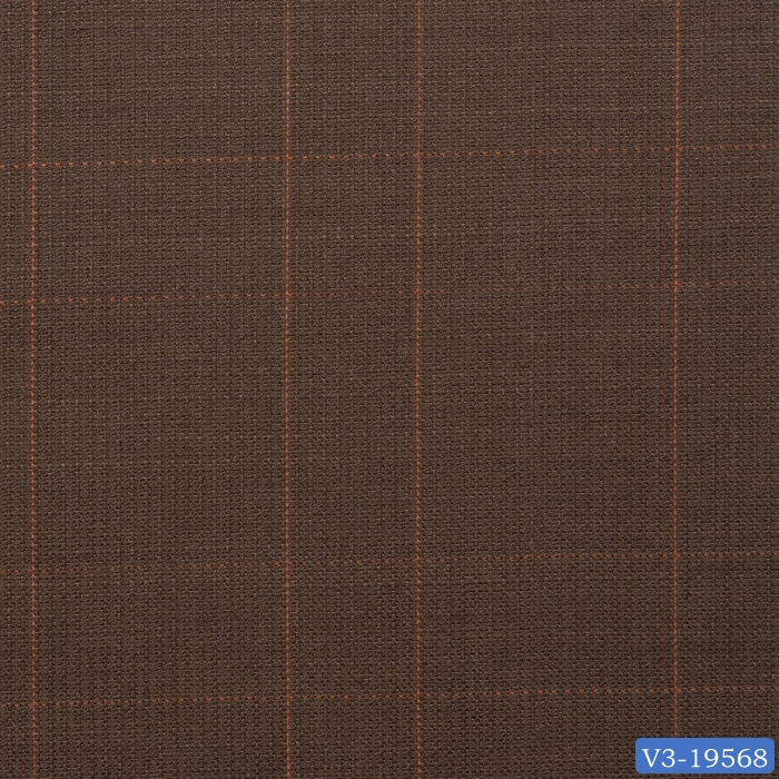 Chestnut Brown with Orange Check Long Suit