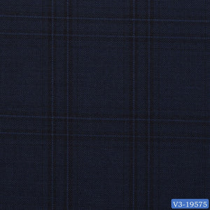 Navy Blue Dark Check Short Suit