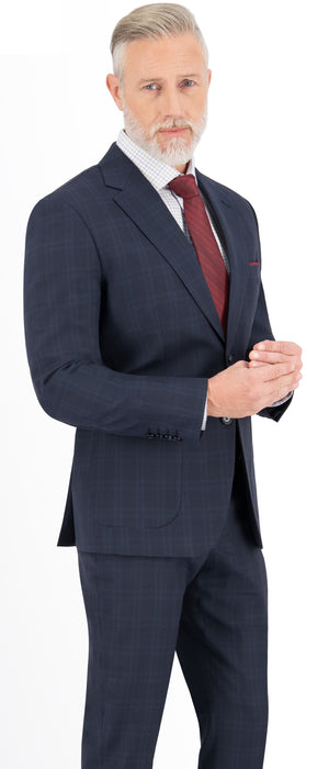 Aegean Blue Check Long Suit