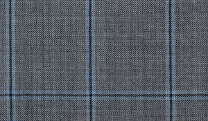 Light Grey with Blue Check Long Suit