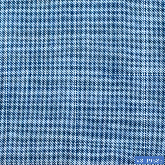 Maya Blue with Textured Windowpane Vest