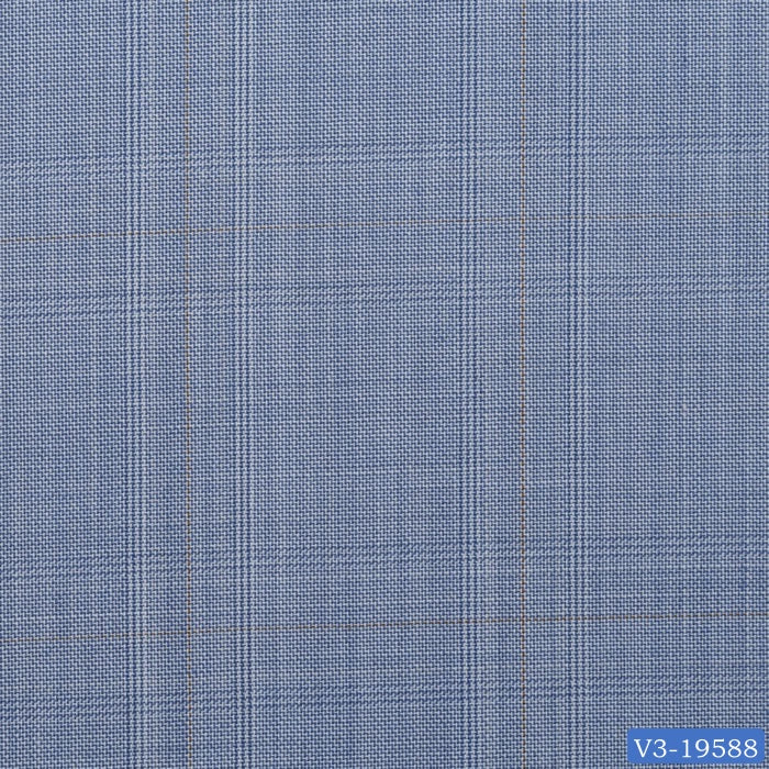 Light Blue Prince of Wales Check Suit