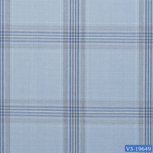 Sky Blue with Navy & Grey Check Suit