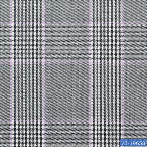 Light Grey with Purple Plaid Check Pant