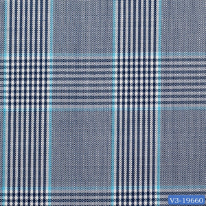 Blue with Aqua Plaid Check Regular Suit