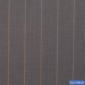 Taupe Grey with Orange Stripe Suit