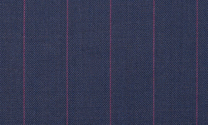 Dark Mauve Blue with Pink Stripe Long Double Breast Suit