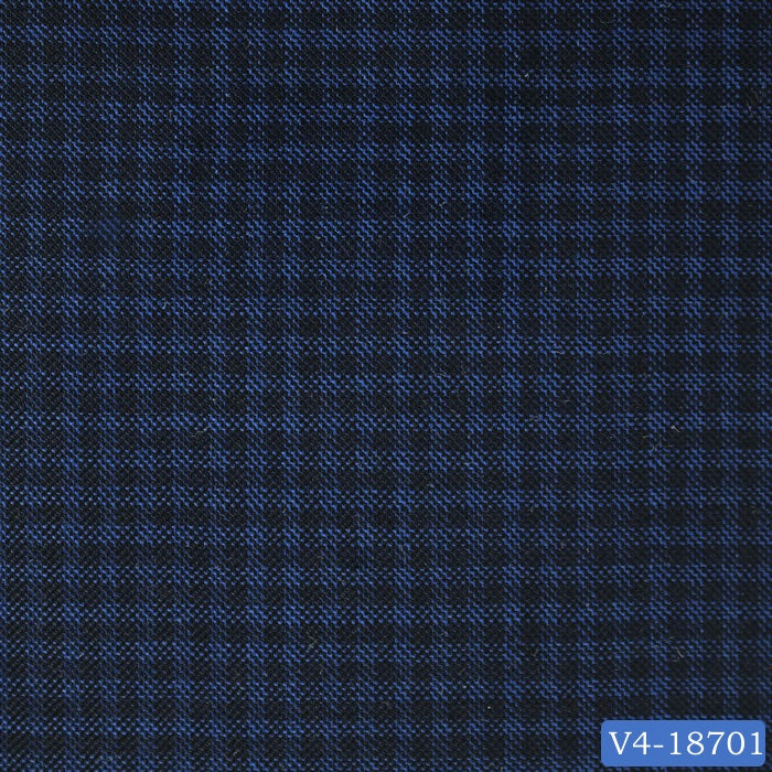 Blue Small Check Regular Suit