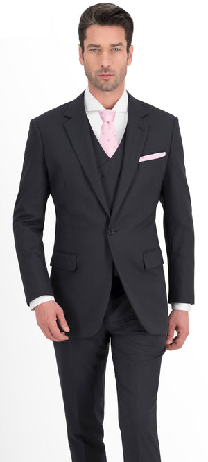 Dark Grey Hairline Stripe Long Suit