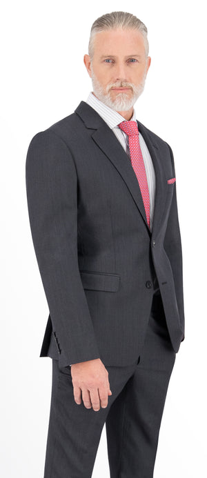 Dark Grey Nailhead Print Short Suit