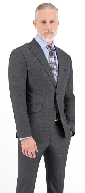 Grey with Blue Check Suit