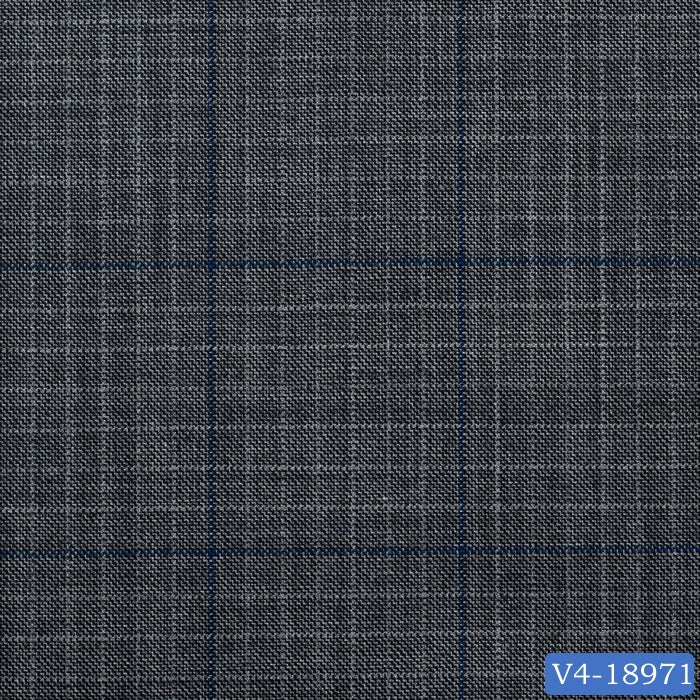 Steel Grey with Blue Windowpane Suit