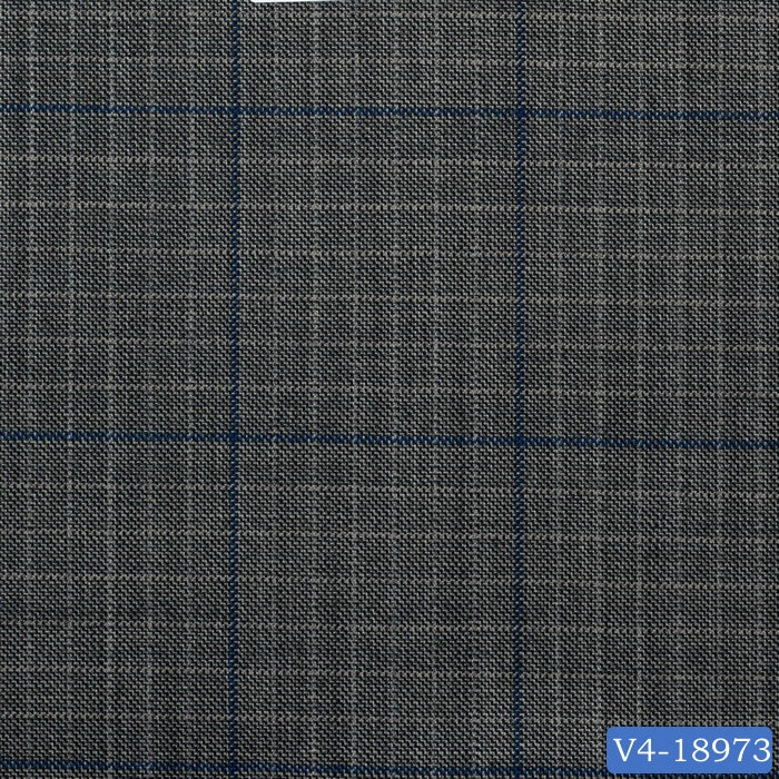 Mink Grey with Blue Windowpane Pant