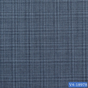 Pigeon Blue Herringbone Check Suit