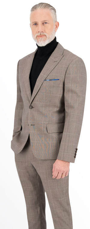 Tortilla Brown Check Suit